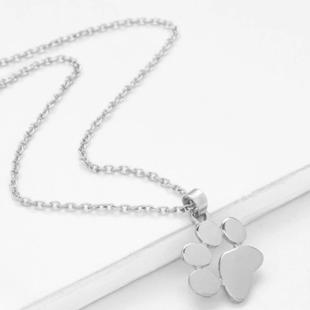 JUST ARRIVED! Dainty Silver Paw Pendant Necklace